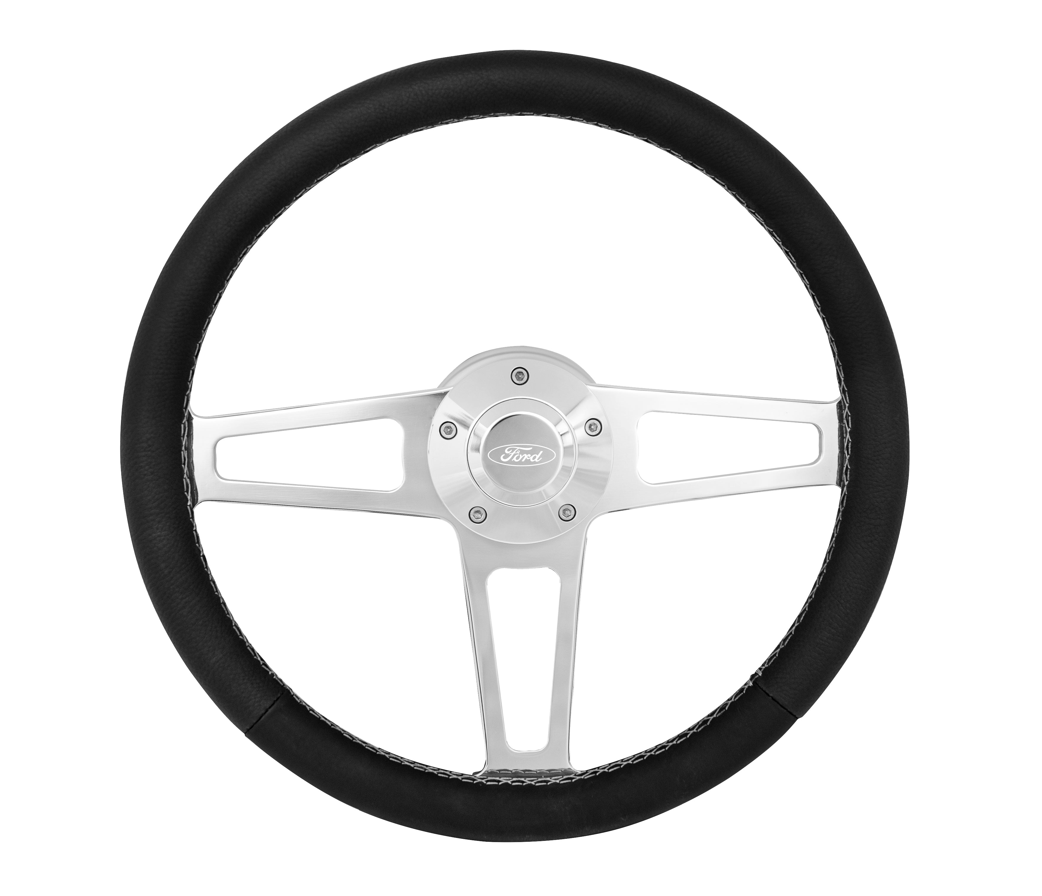 1913 Billet T Series Polished Wheel Ford Logo & Install Kit