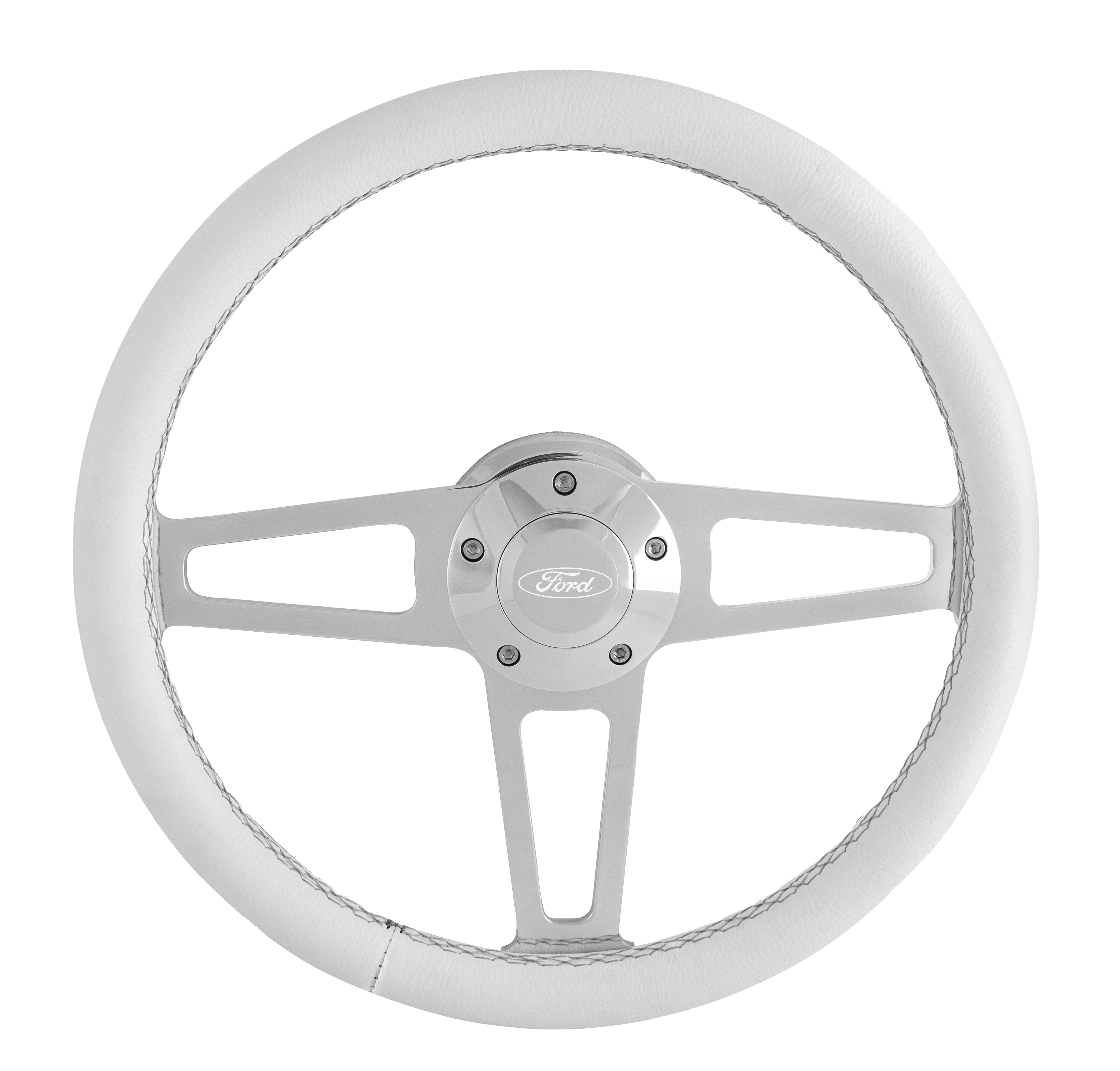 1912-1W Billet T Series Polished Wheel Ford Logo & Install Kit