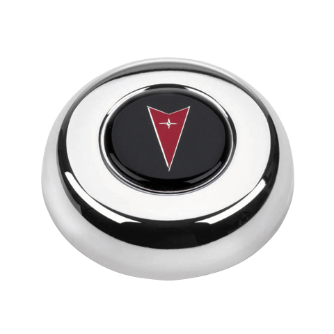 Part 5635 Pontiac Red/Black Chrome Horn Button