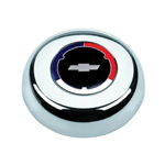 Part 5607 Chevy Bowtie Red/White/Blue Chrome Horn Button