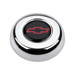 Part 5640 Cheverolet Red/Black Chrome Horn Button