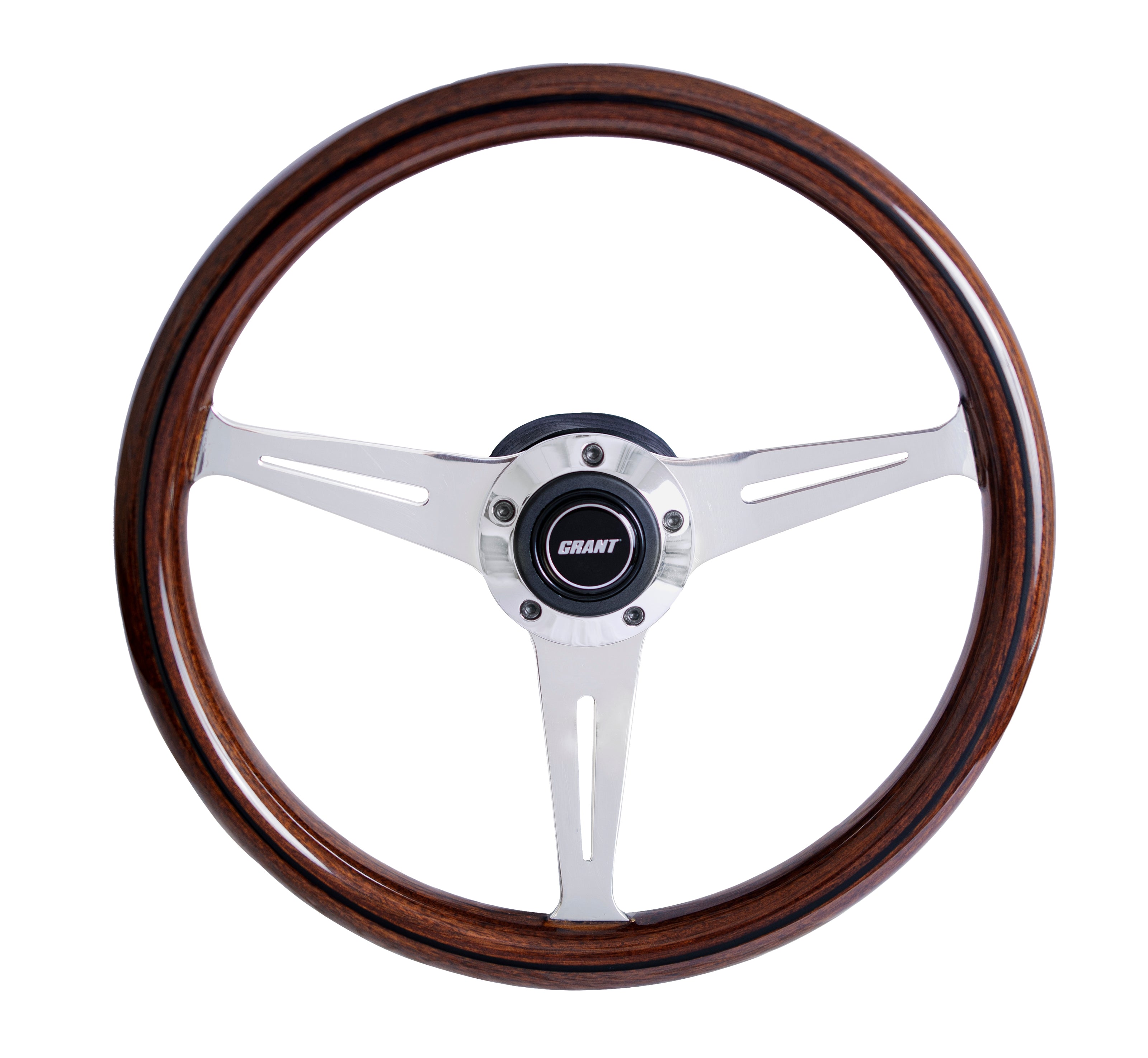 #1174	Collectors Black Line in Mahogany Grip, Polished Spoke