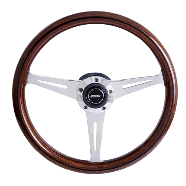 #1174	Collectors Black Line in Mahogany Grip, Polished Spoke