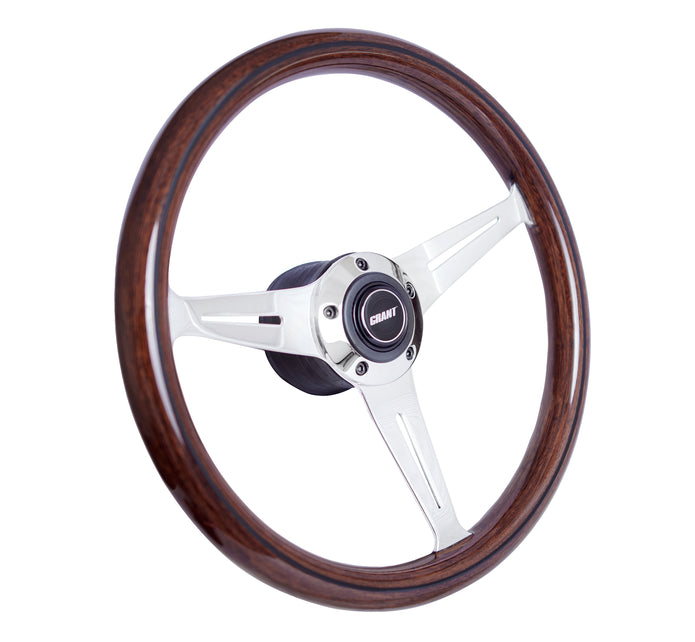 #1174	Collectors Black Line in Mahogany Grip, Polished Spoke