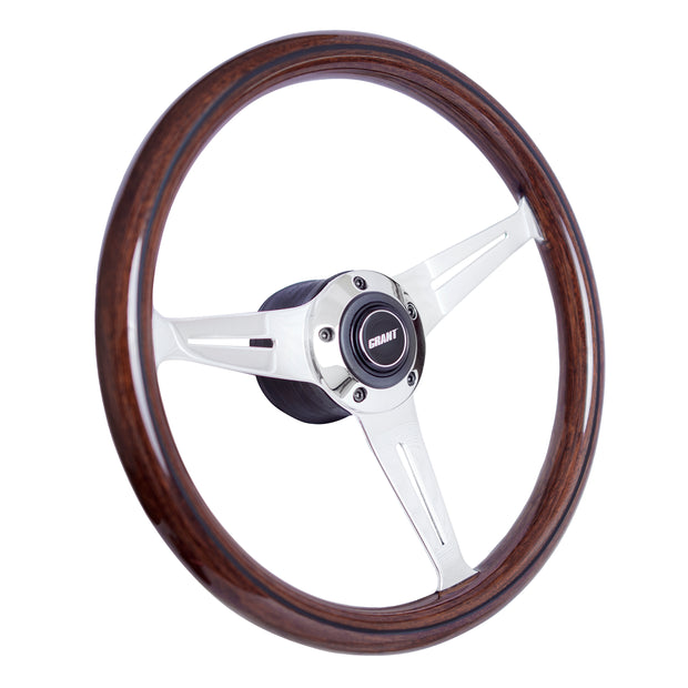 #1174	Collectors Black Line in Mahogany Grip, Polished Spoke