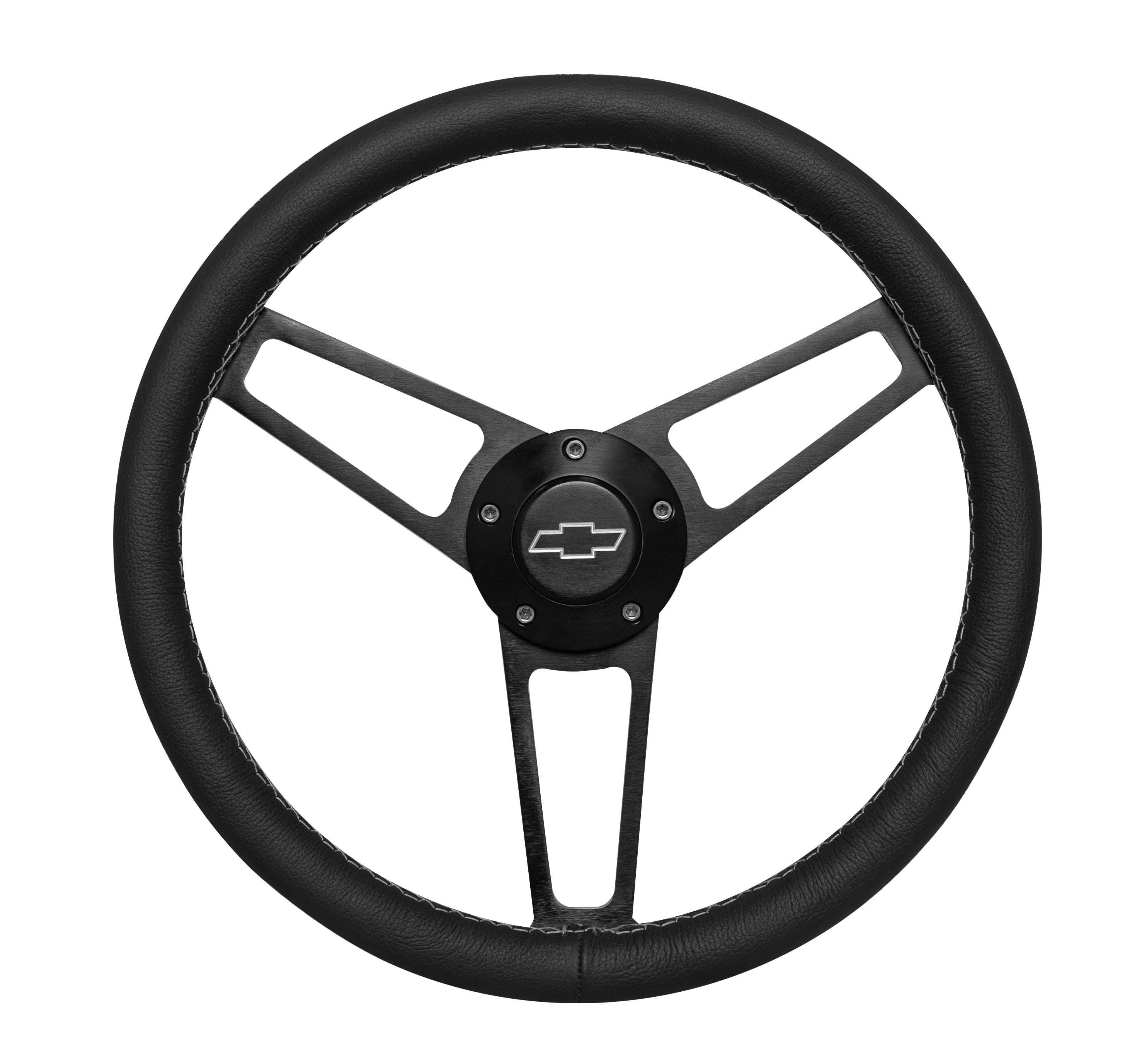 #1906 Billet Series Leather Wheel CHEV Logo & Install Kit