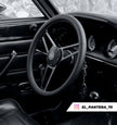 #1908	Billet Series Leather Wheel FORD Logo & Install Kit