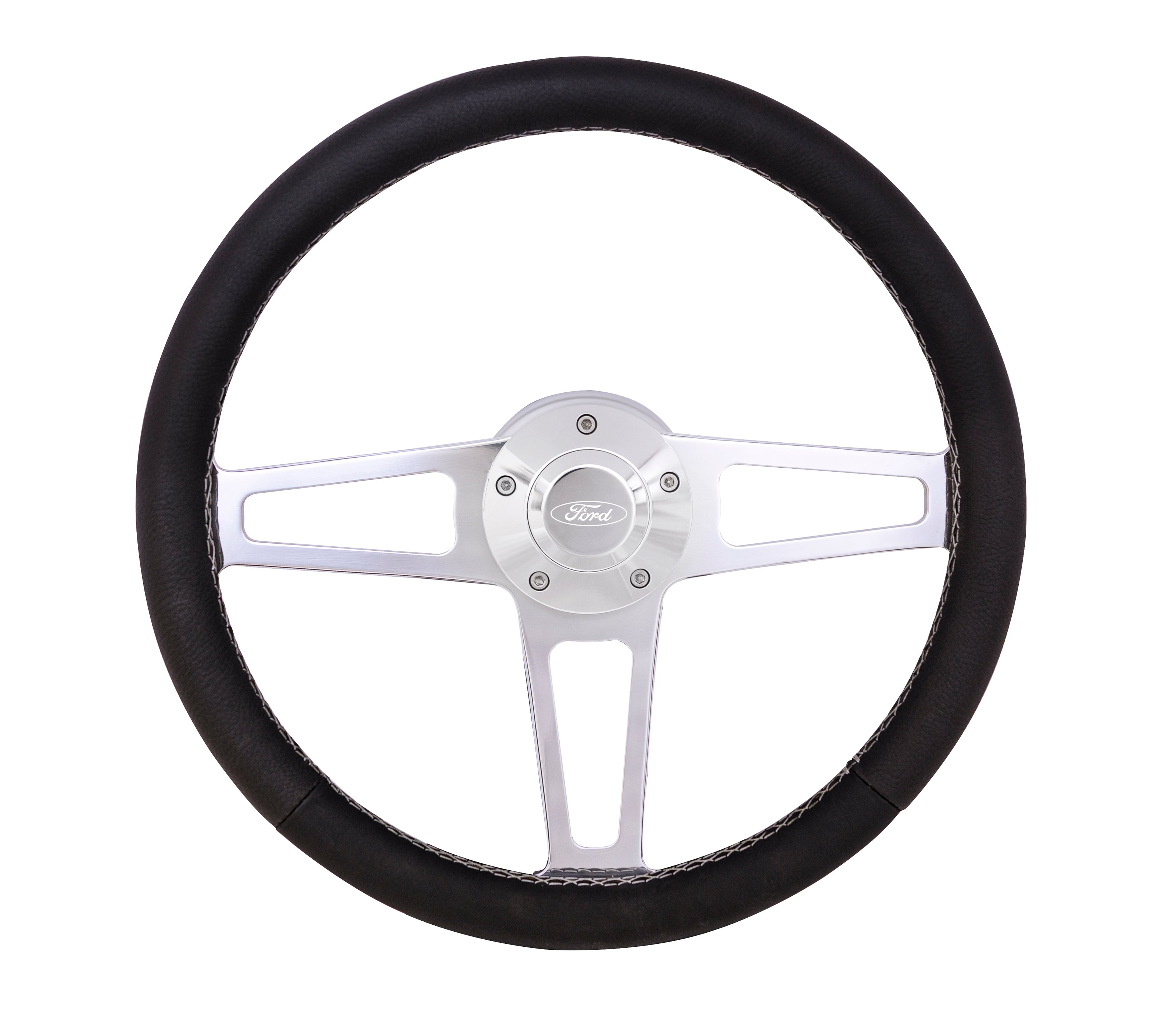 #1912 Billet T Series Polished Wheel Ford Logo & Install Kit