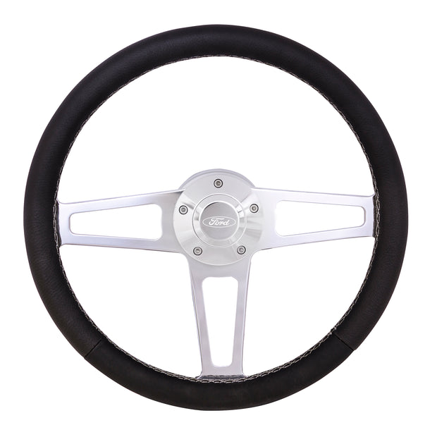 #1912 Billet T Series Polished Wheel Ford Logo & Install Kit