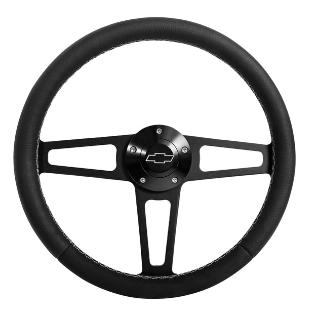 #1916-2	Billet Classic Series Black Wheel Chev Logo & Install Kit