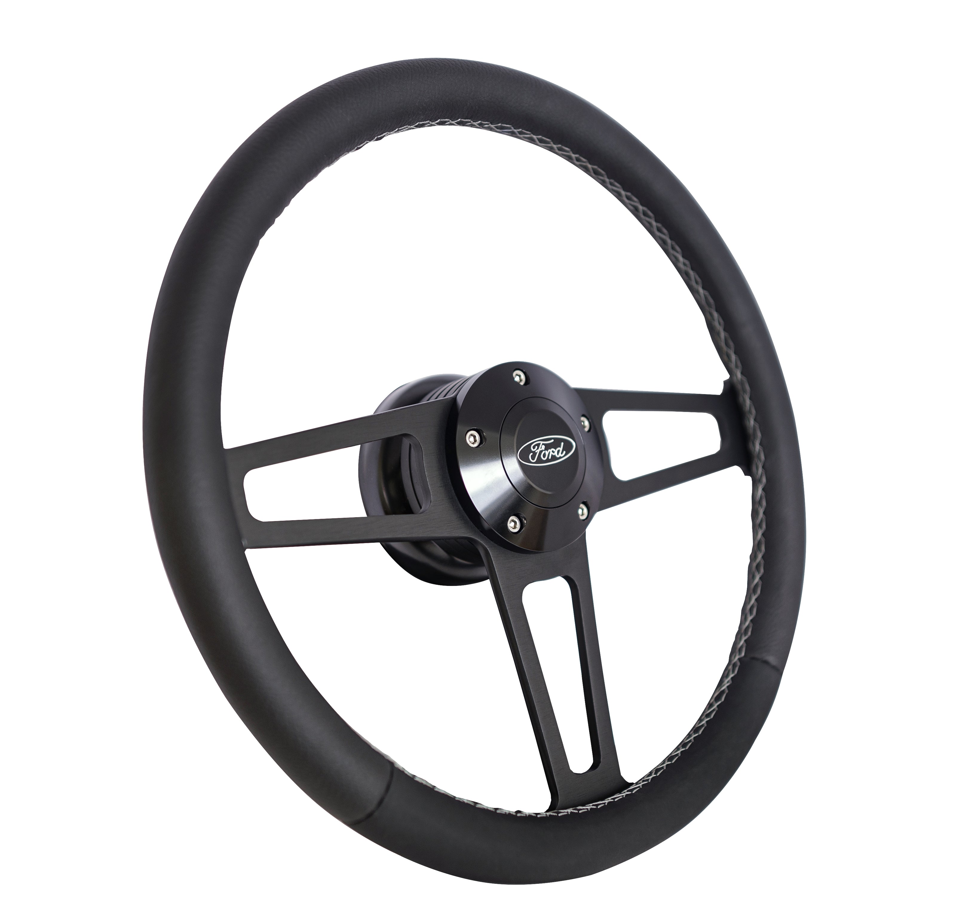 Billet T Series Black Wheel FORD Logo & Install Kit