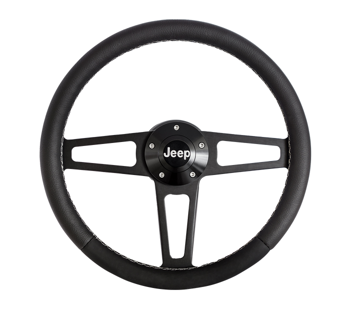 Billet T Series Black Wheel Jeep Logo & Install Kit