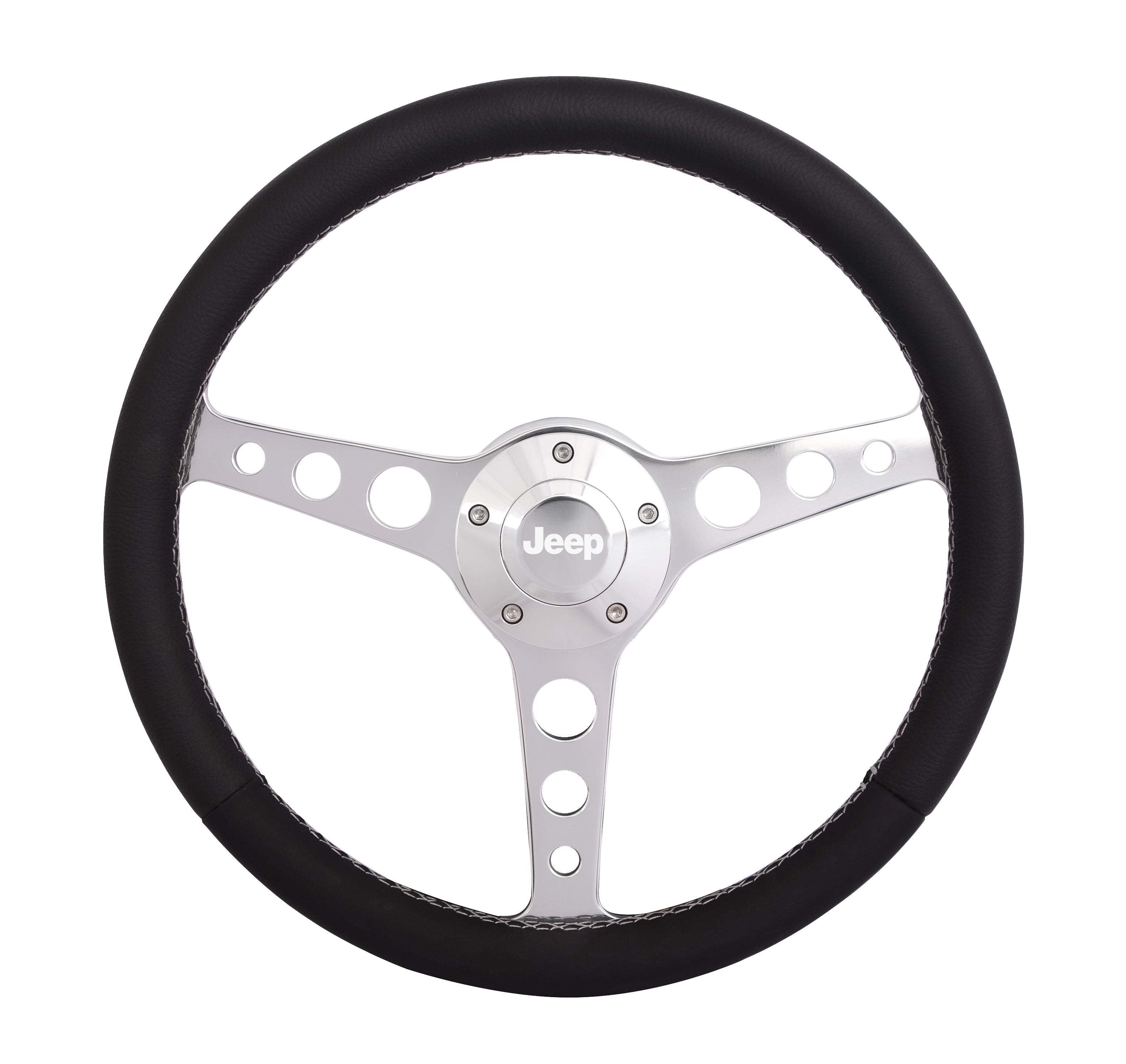 Billet Classic Series Polished Wheel Jeep Logo & Install Kit