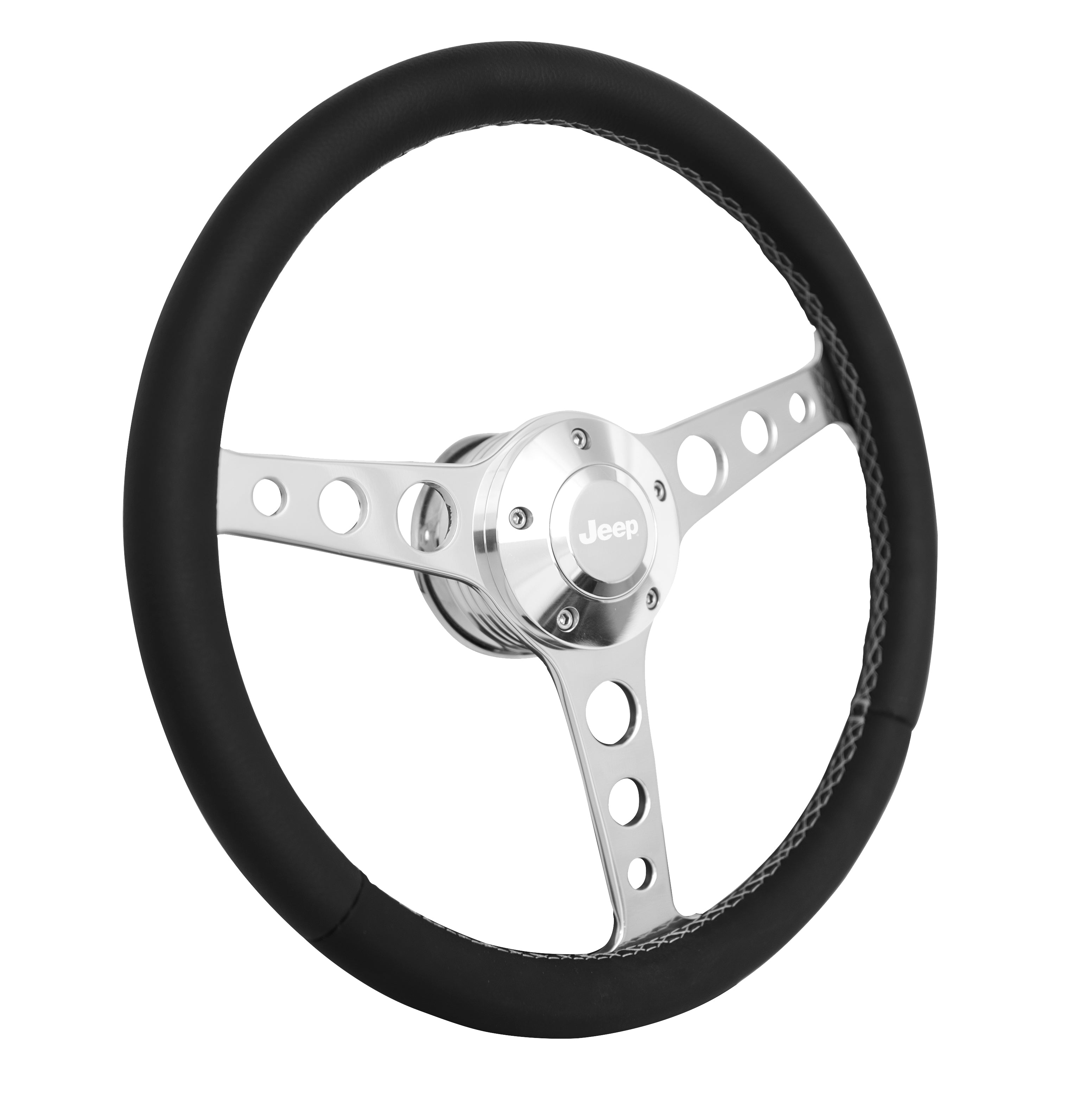 #1924 Billet Classic Series Polished Wheel Jeep Logo & Install Kit