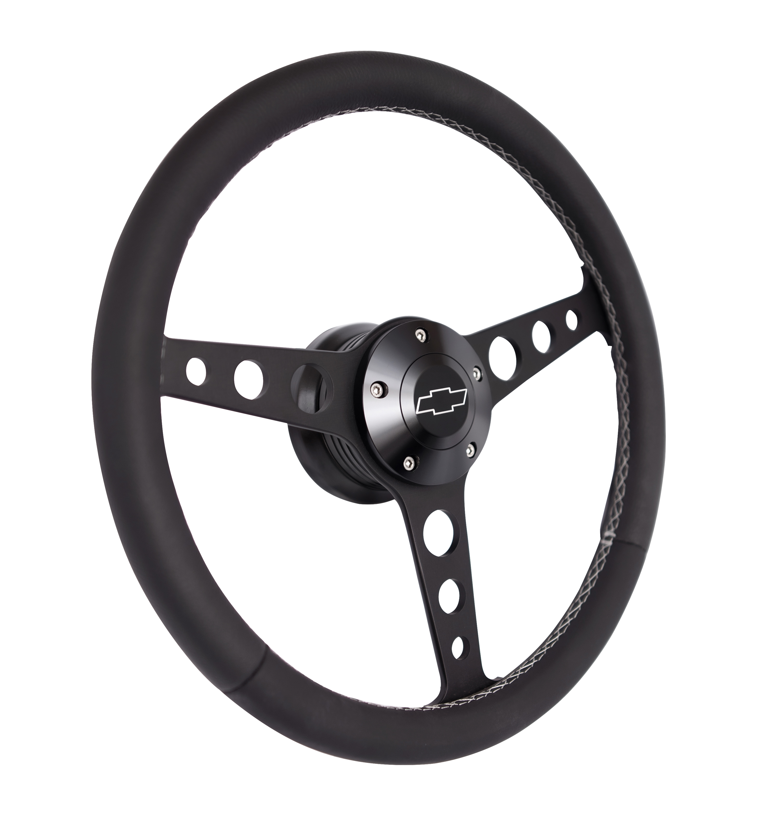 #1926-2	Billet Classic Series Black Wheel Chev Logo & Install Kit