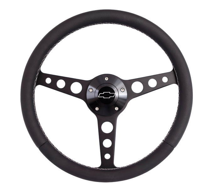 #1926-2	Billet Classic Series Black Wheel Chev Logo & Install Kit