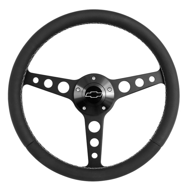 #1926-2	Billet Classic Series Black Wheel Chev Logo & Install Kit