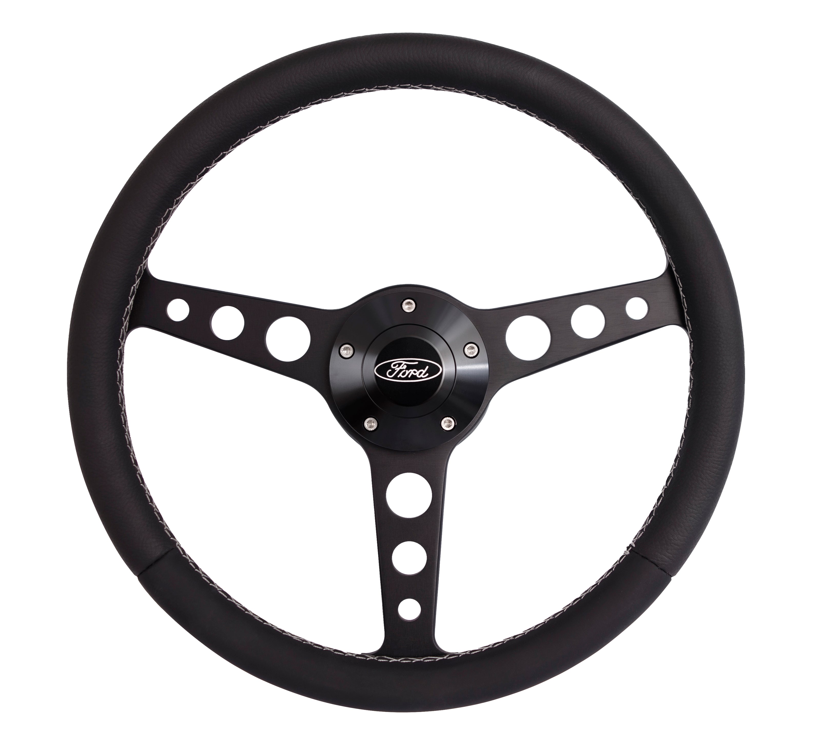 #1928	Billet Classic Series Black Wheel Ford Logo & Install Kit