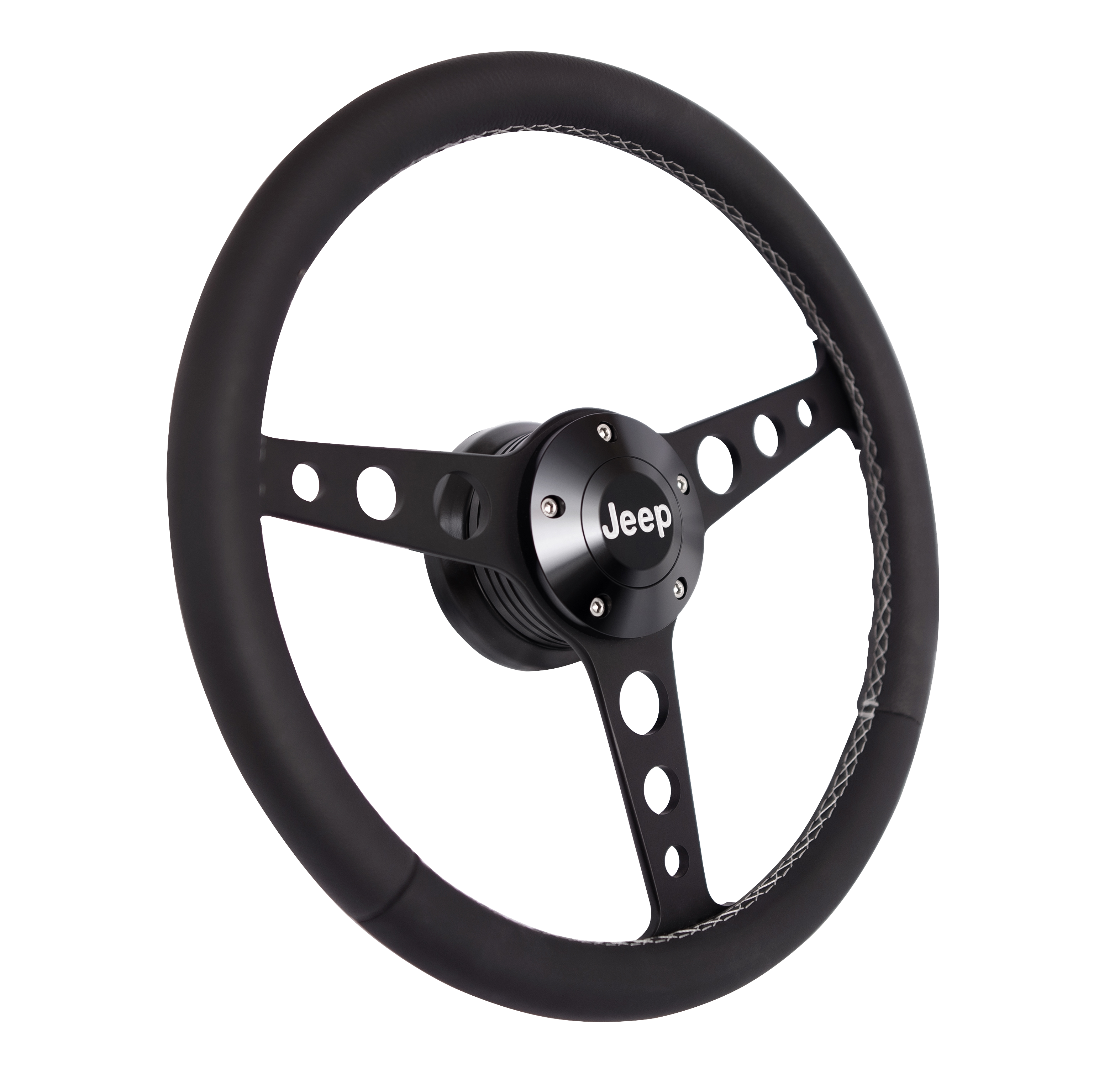 Billet Classic Series Black Wheel Jeep Logo & Install Kit