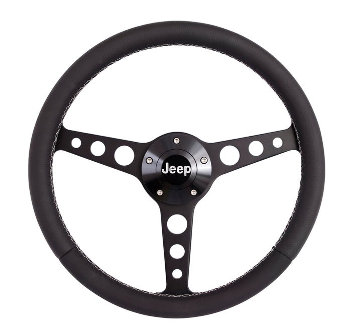 Billet Classic Series Black Wheel Jeep Logo & Install Kit
