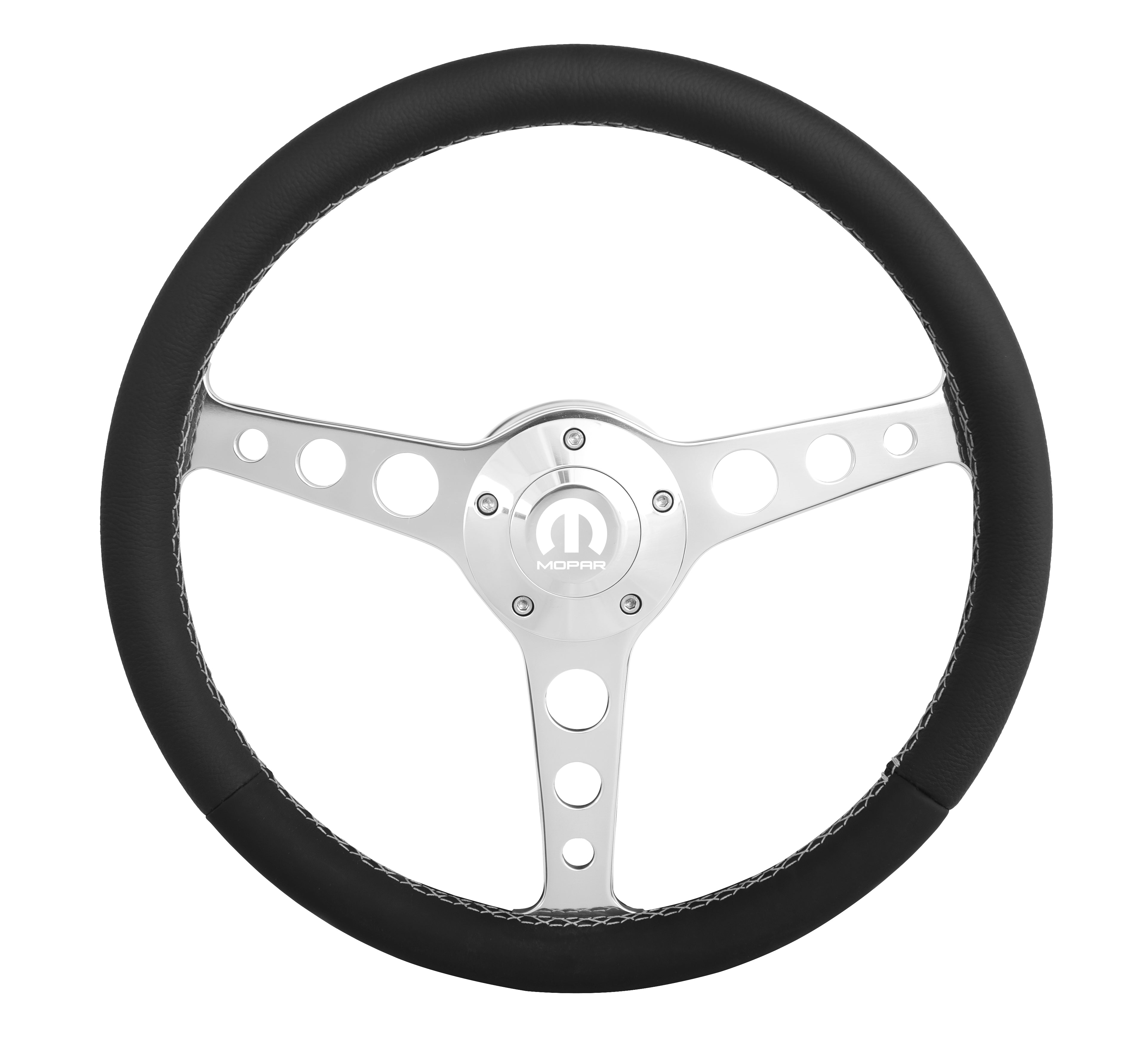 1940 Nostalgia Billet Series Polished Leather Steering With Wheel