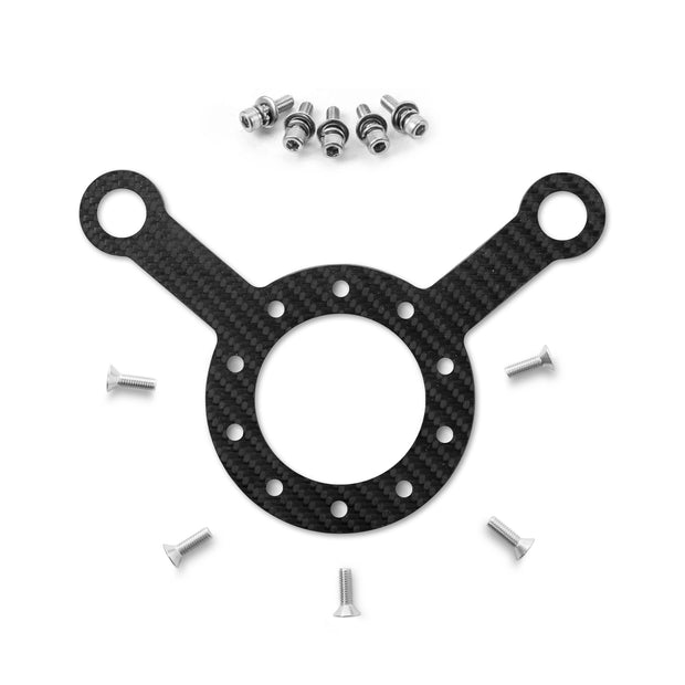 #262	Carbon Fiber 2 Hole Switch Plate  for Steering Wheel
