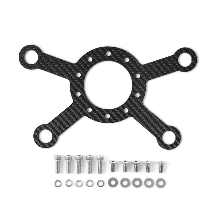 #264	Carbon Fiber 4 Hole Switch Plate  for Steering Wheel