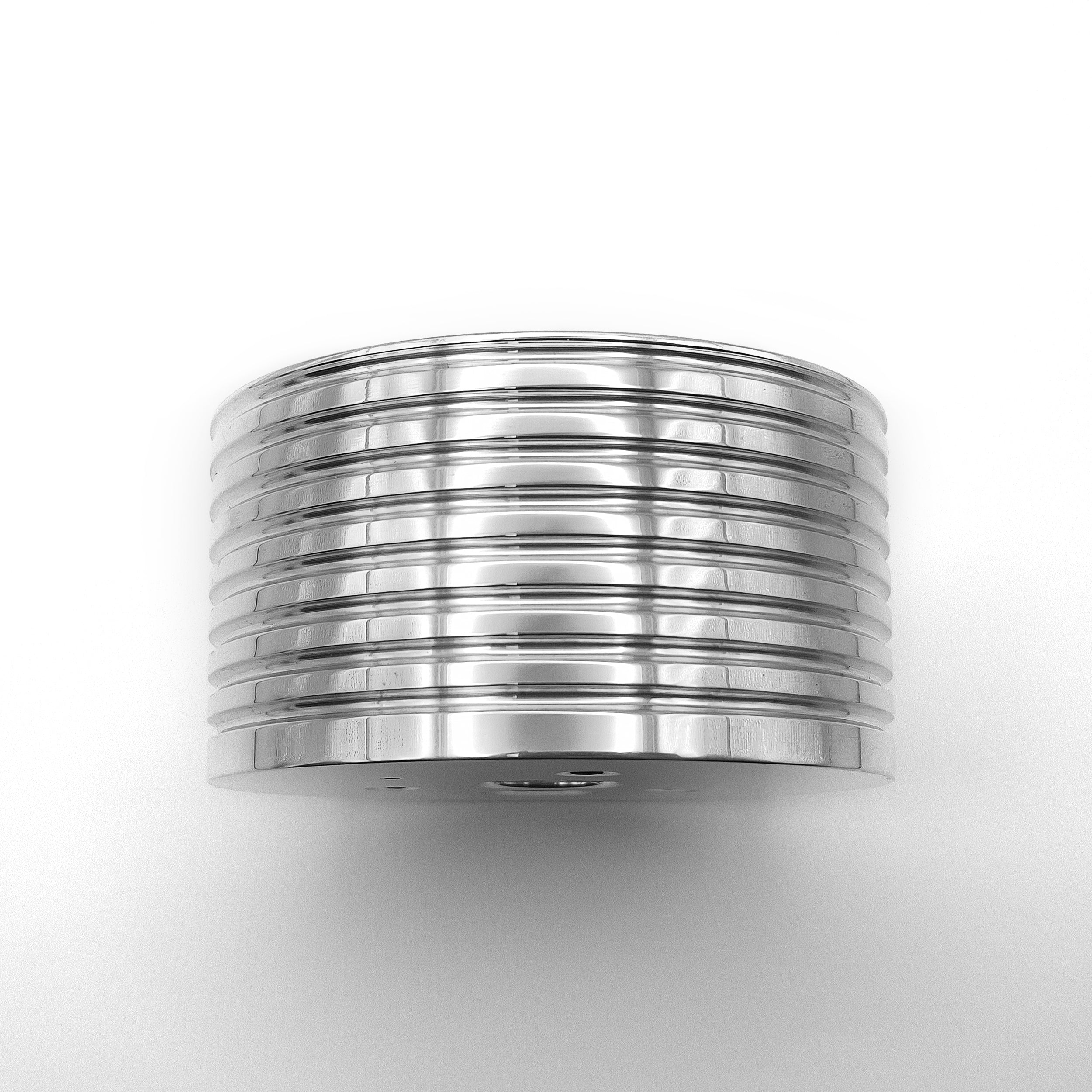 #4003	2’’High Gloss Polished Aluminum Billet Sleeve