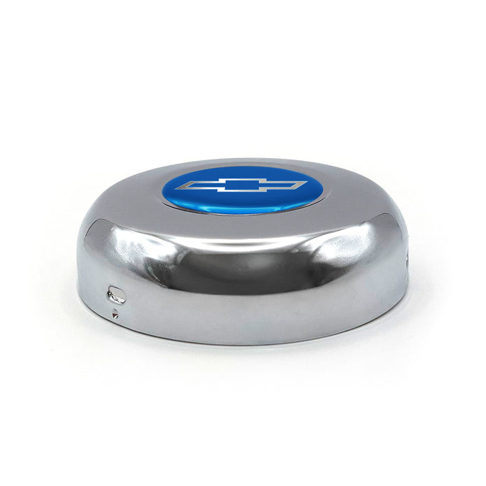 #5630	Chromed Horn Button - Chevy Bow Tie (Blu/Slv)