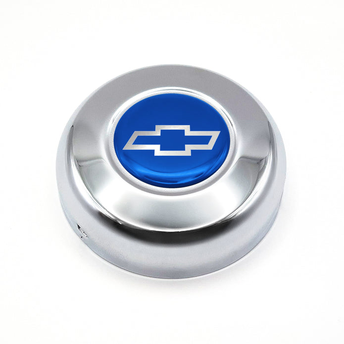 #5630	Chromed Horn Button - Chevy Bow Tie (Blu/Slv)