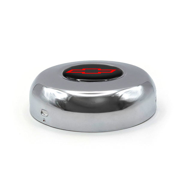#5640	Chromed Horn Button - Chevy Bow Tie (Blk/Red)
