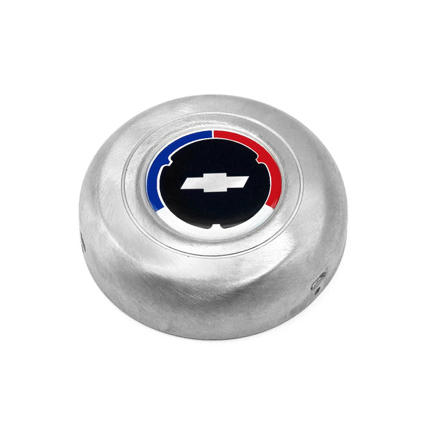 #5643	Stainless Steel Button - Red/White/Blue Bowtie