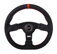 #603 D Wheel Red Center Stripe & stiching, Plastic Center Cap