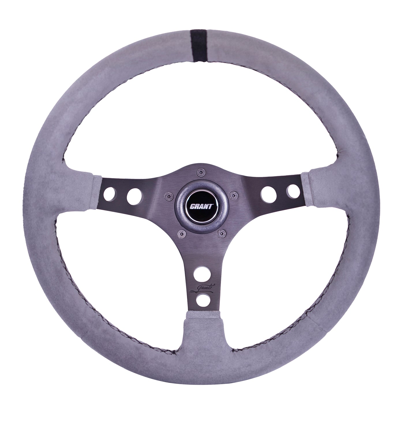 Gray Racing Steering Wheel #8514 Race Gray Ultrasuede Wheel – GRANT Steering Wheels