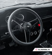 #1908	Billet Series Leather Wheel FORD Logo & Install Kit