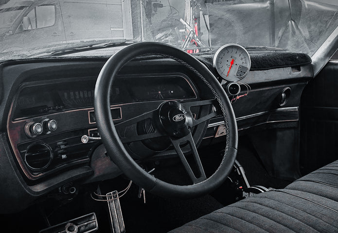 #1917-1	Billet Classic Series Black Wheel Ford Logo & Install Kit