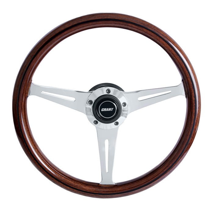 #1174	Collectors Black Line in Mahogany Grip, Polished Spoke