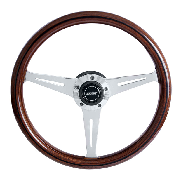 #1174	Collectors Black Line in Mahogany Grip, Polished Spoke