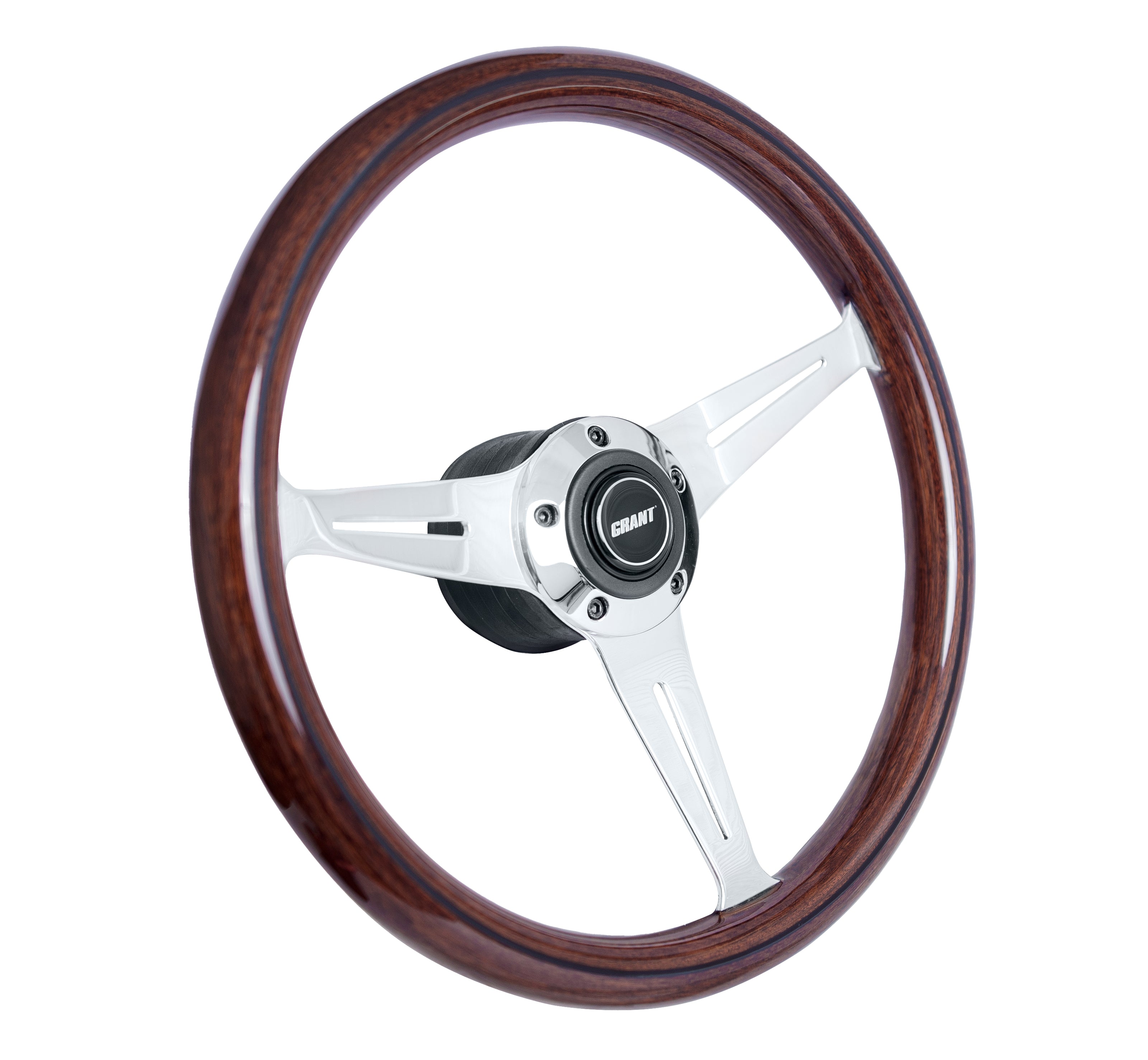 #1174	Collectors Black Line in Mahogany Grip, Polished Spoke