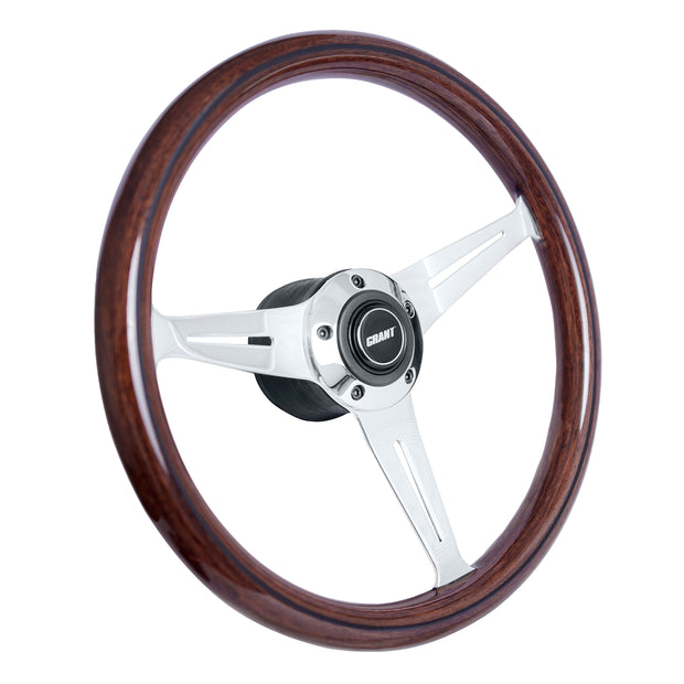 #1174	Collectors Black Line in Mahogany Grip, Polished Spoke
