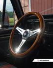 #1174	Collectors Black Line in Mahogany Grip, Polished Spoke