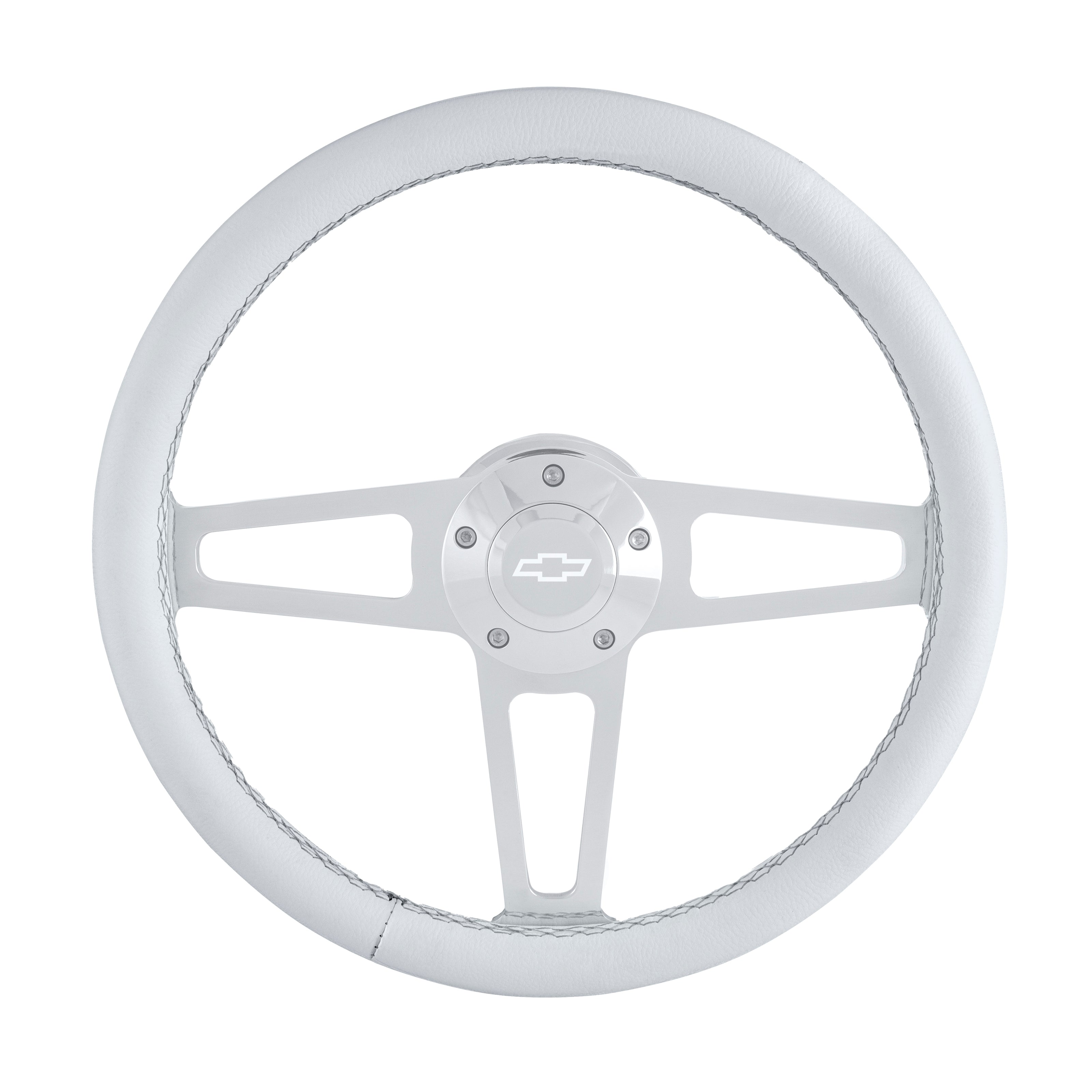 #1911-W Billet T Series Polished Wheel CHEV Logo & Install Kit
