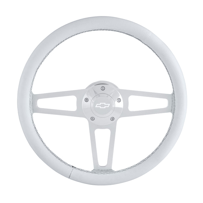 #1911-W Billet T Series Polished Wheel CHEV Logo & Install Kit