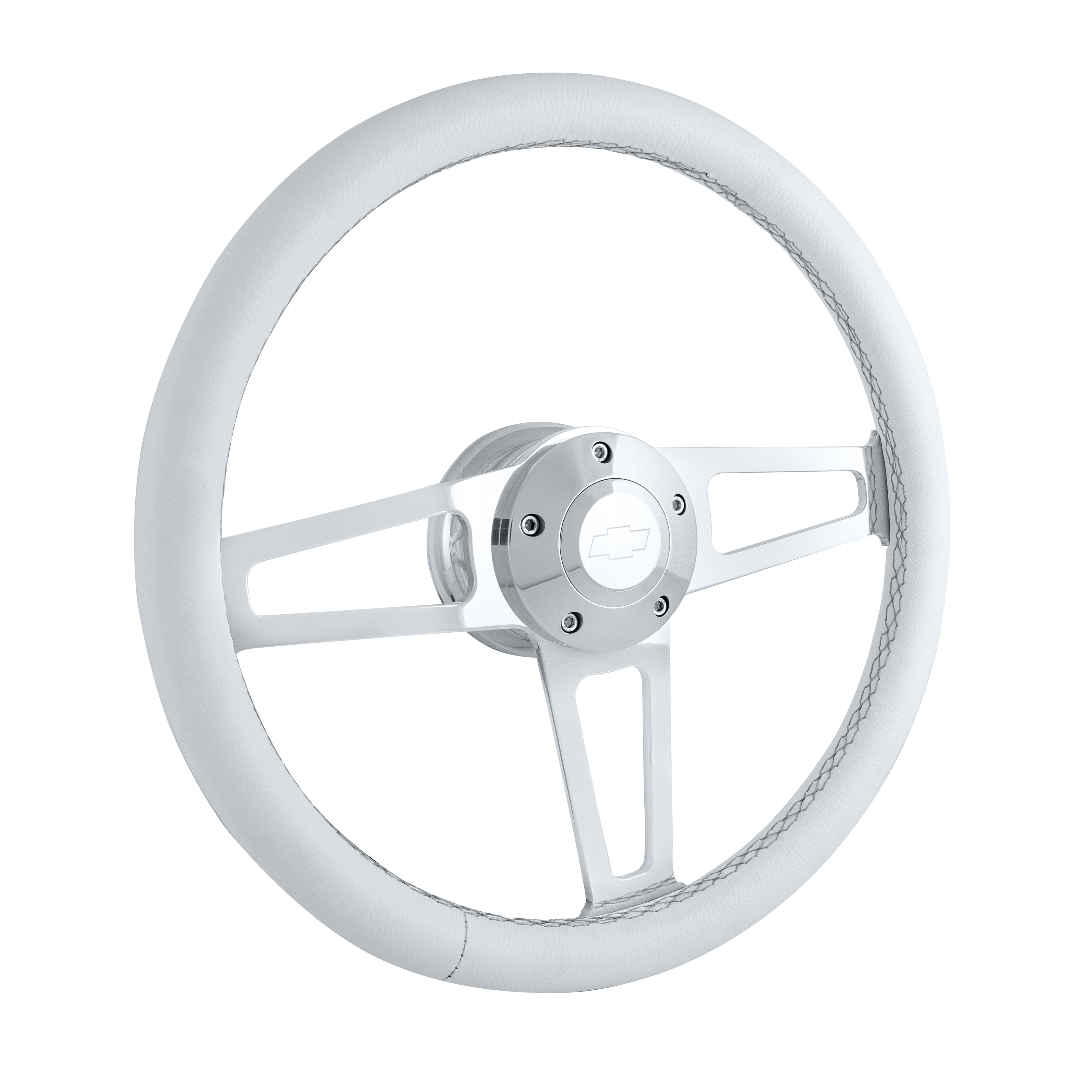 #1911-W Billet T Series Polished Wheel CHEV Logo & Install Kit