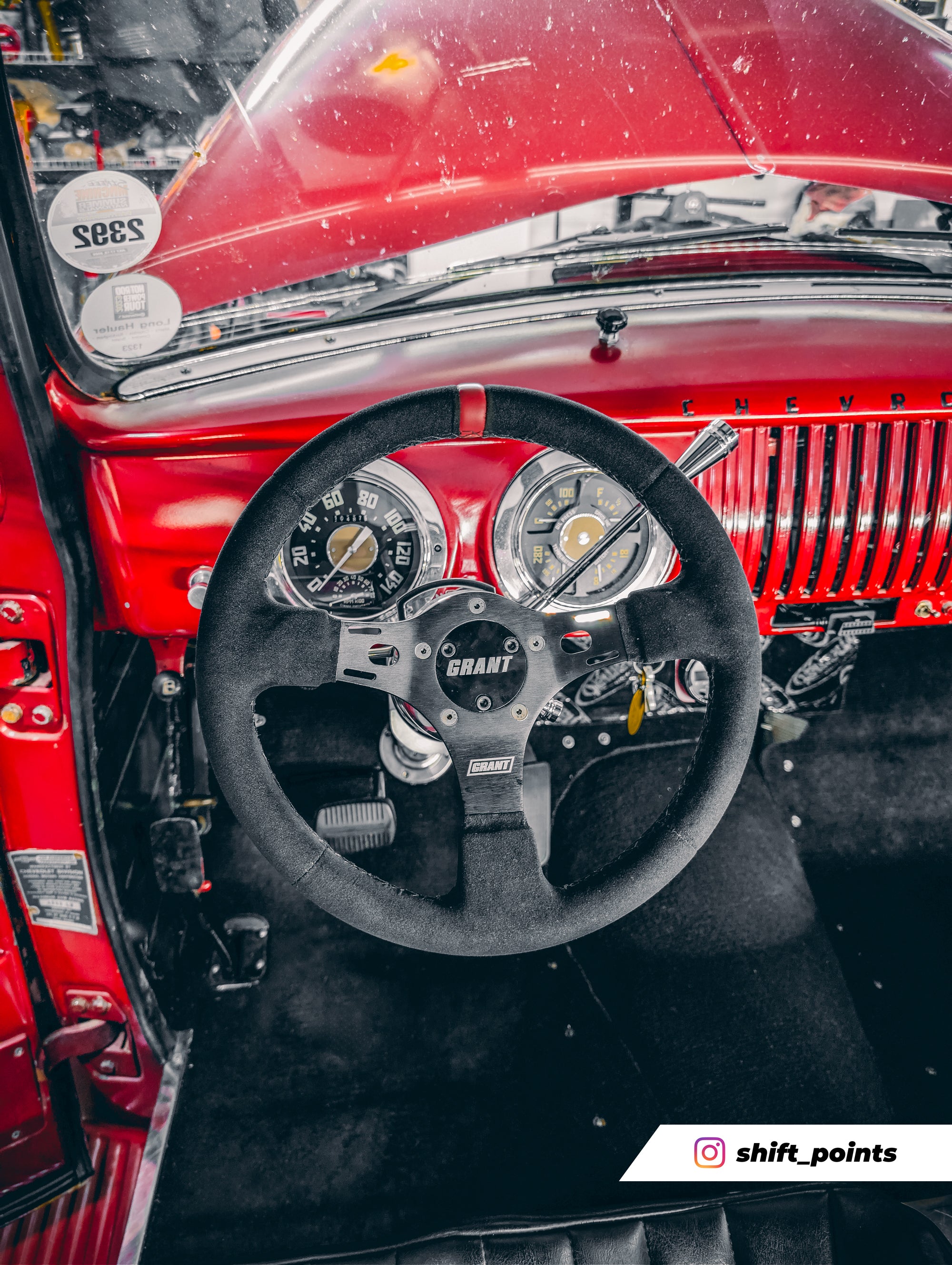 #1081	Racing Wheel Ultrasuede Top Marker Red