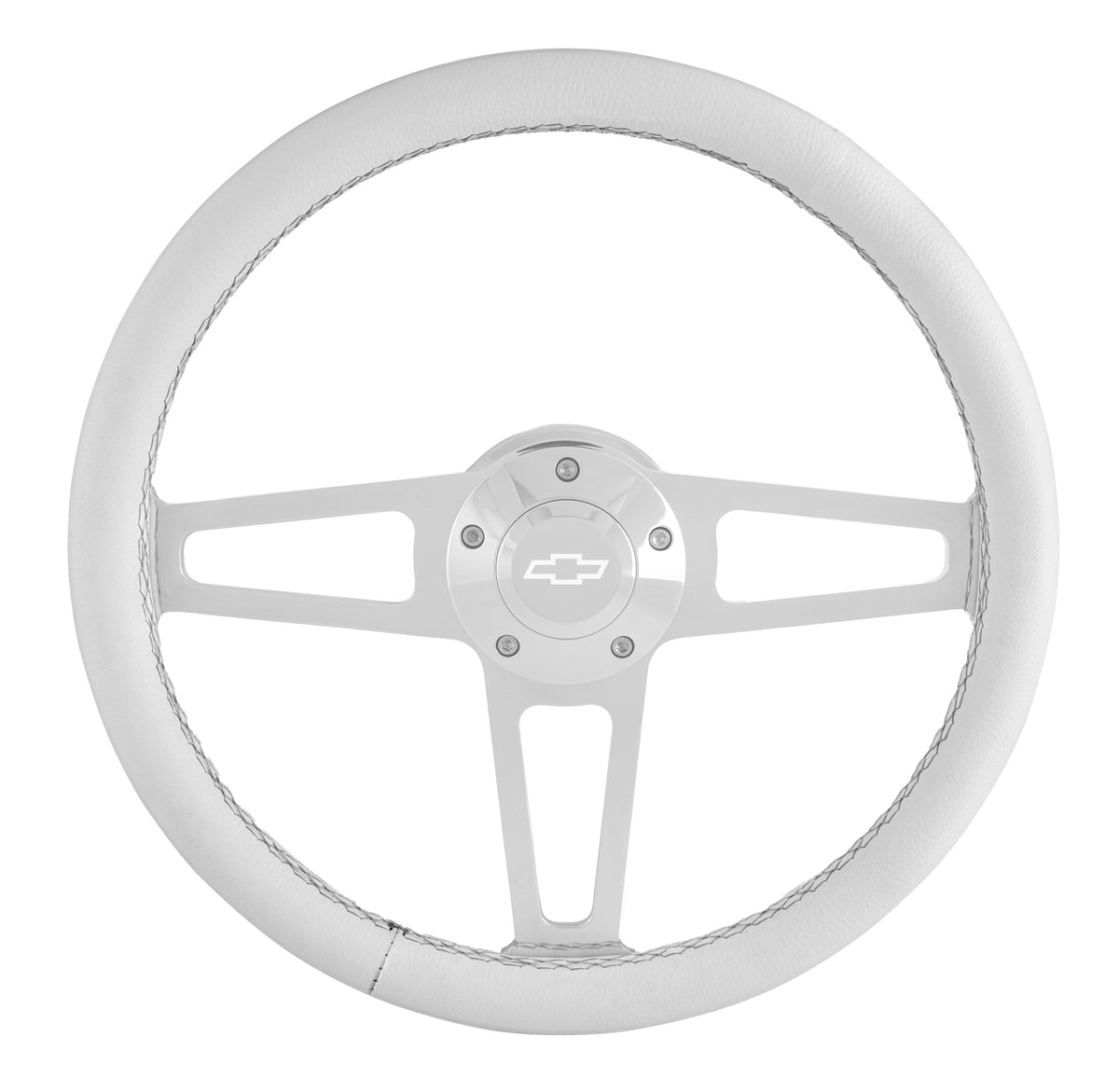 #1911-W Billet T Series Polished Wheel CHEV Logo & Install Kit