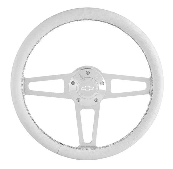 #1911-W Billet T Series Polished Wheel CHEV Logo & Install Kit