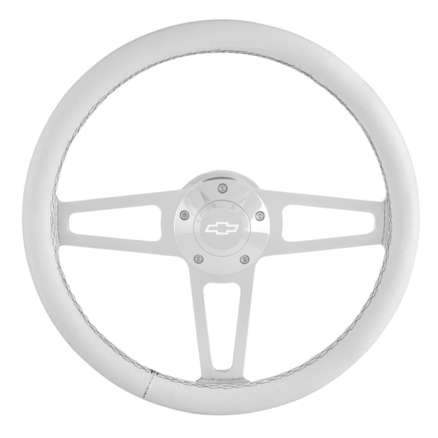 #1911-W Billet T Series Polished Wheel CHEV Logo & Install Kit