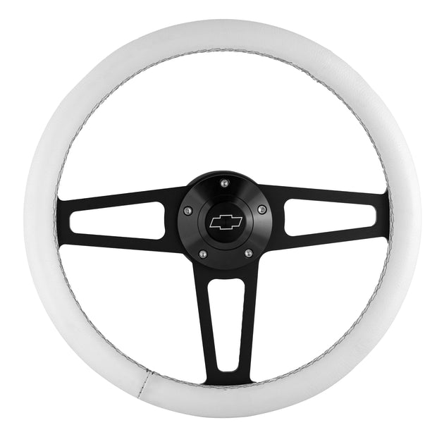 #1916-W Billet T Series Black Wheel CHEV Logo & Install Kit