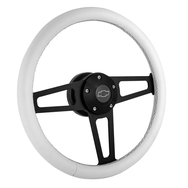 #1916-W Billet T Series Black Wheel CHEV Logo & Install Kit